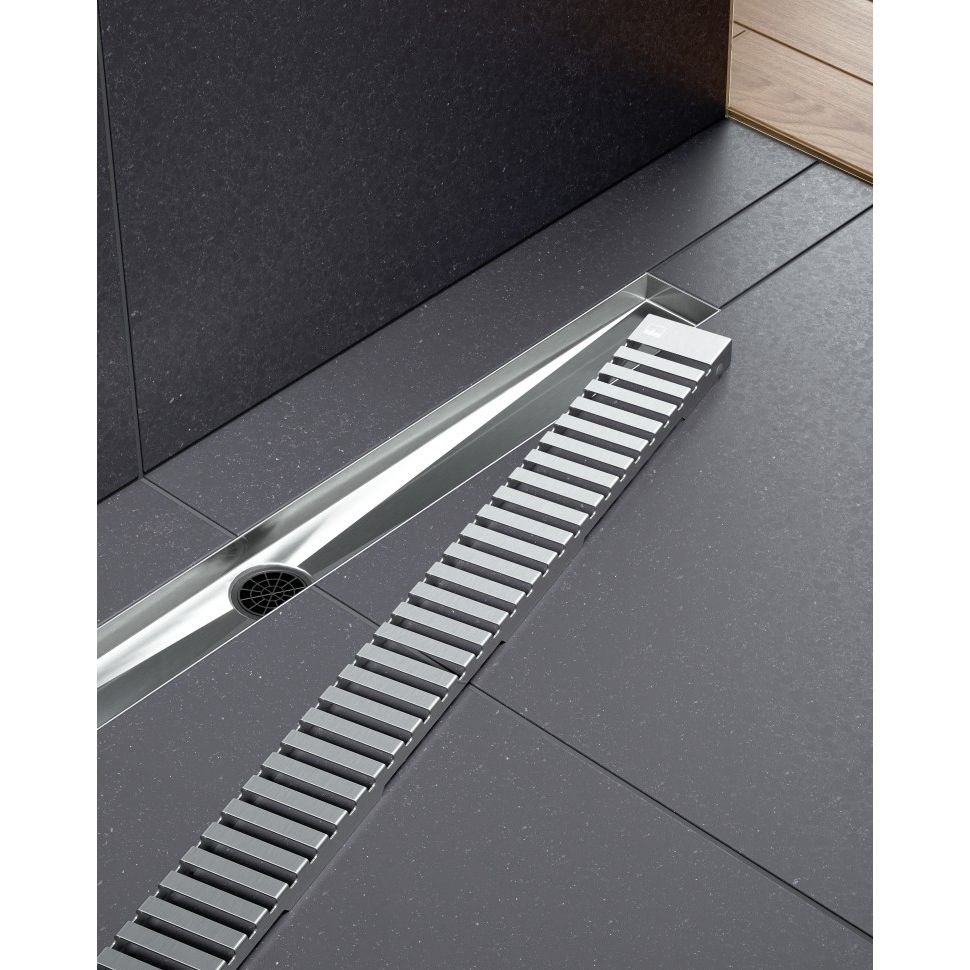 Душевой лоток Timo (Тимо) Drain System 700 DS230107/01 с вставкой lines, Сатин