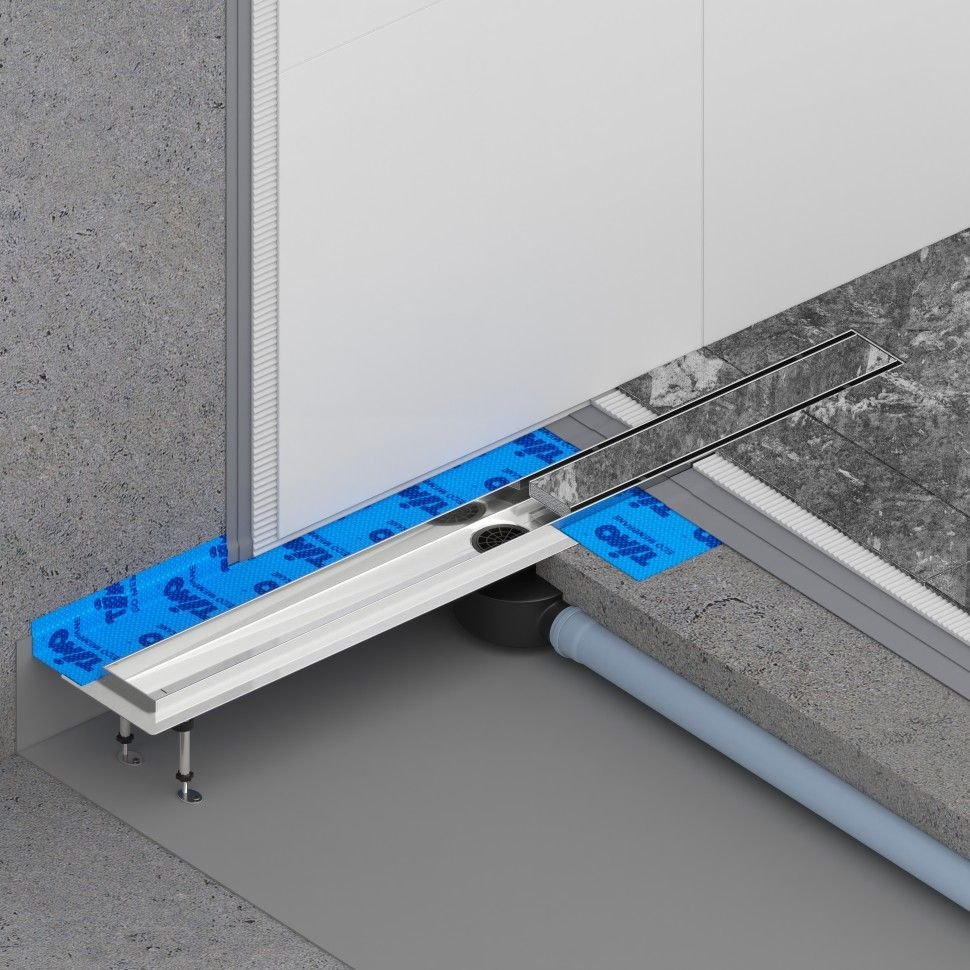 Душевой лоток Timo (Тимо) Drain System 800 DS230208/01 с панелью plate, Сатин