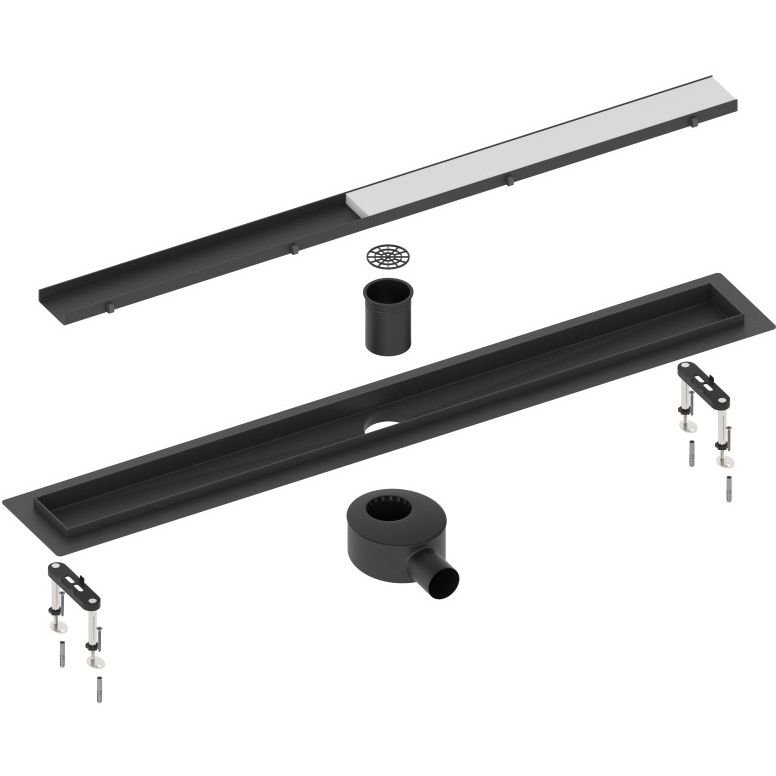 Душевой лоток Timo (Тимо) Drain System 800 DS230208/03 с панелью plate, Черный