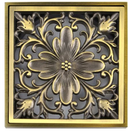 Насадка с рамкой и дизайн-решеткой Bronze de Luxe (Бронз Де Люкс) Цветок (21975)