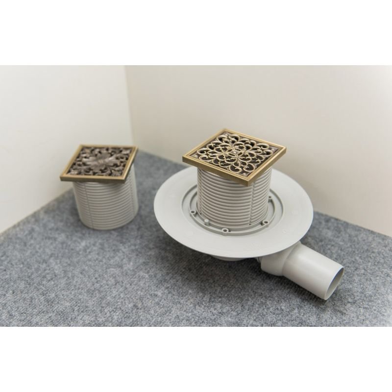 Насадка с рамкой и дизайн-решеткой Bronze de Luxe (Бронз Де Люкс) Цветок (21975)