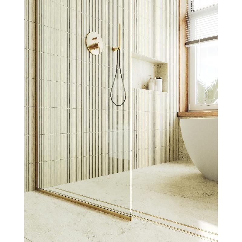 Душевая перегородка Maybahglass (Майбахгласс) в узком профиле 1950х890 мм, Стекло 8 мм Бесцветное MGD-689-3у