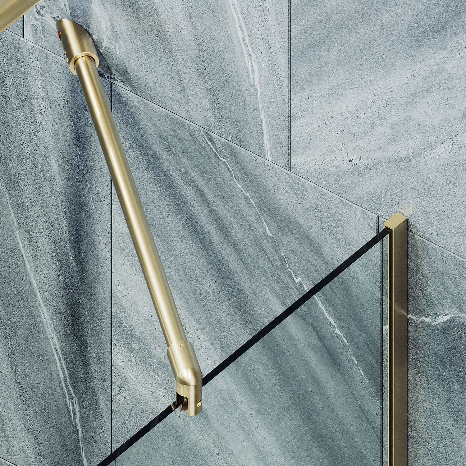 Шторка для ванны в узком профиле Maybahglass 1400х800 мм, стекло Бесцветное , профиль Золото MGV-64-3у