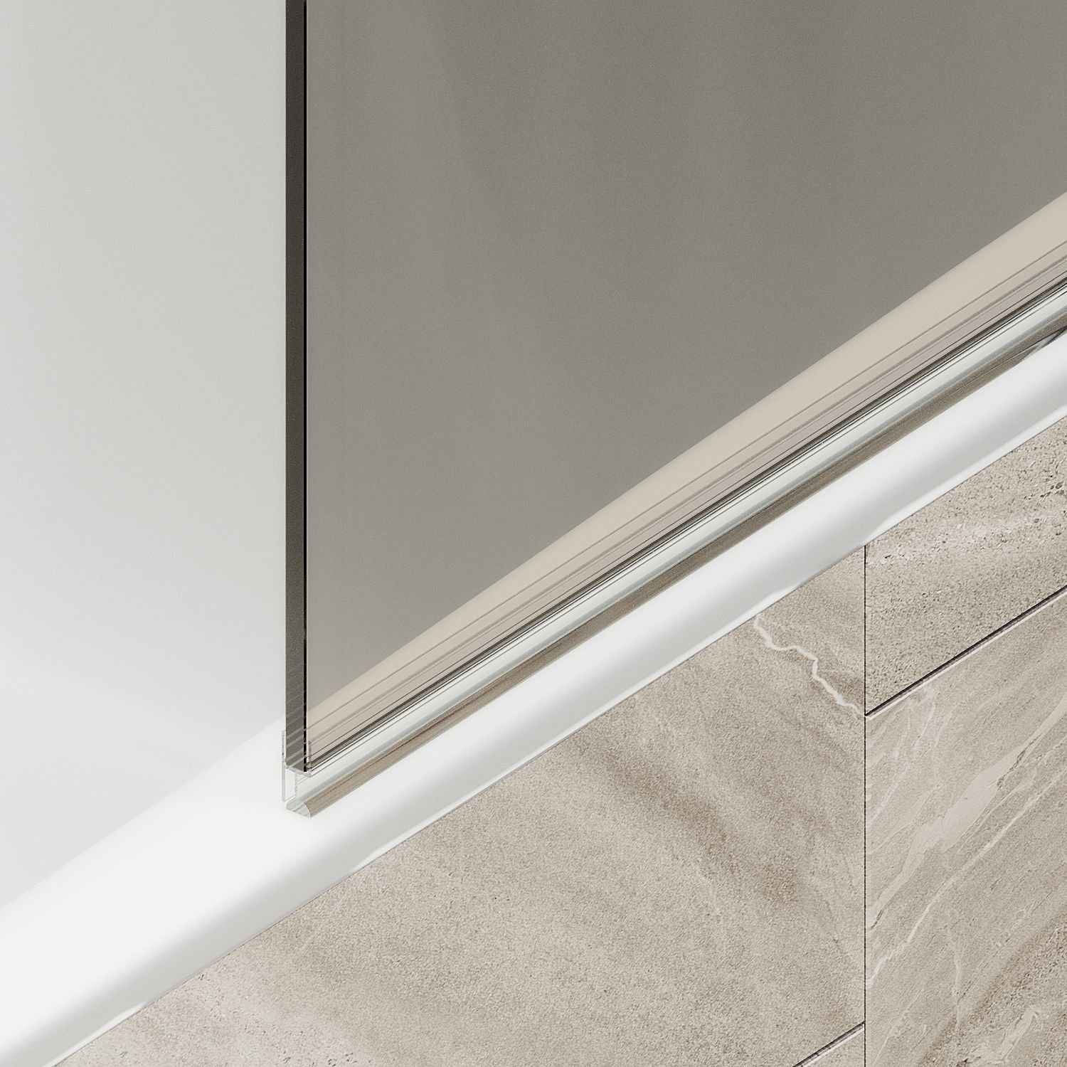 Шторка для ванны Maybahglass (Майбахгласс) поворотная на монопетле 1400х400 мм, стекло Бронза , профиль Бронза MGV-601-2