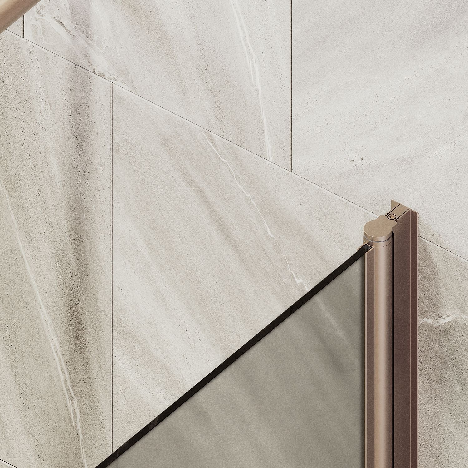 Шторка для ванны Maybahglass (Майбахгласс) поворотная на монопетле 1400х400 мм, стекло Бронза матовая , профиль Бронза MGV-602-2