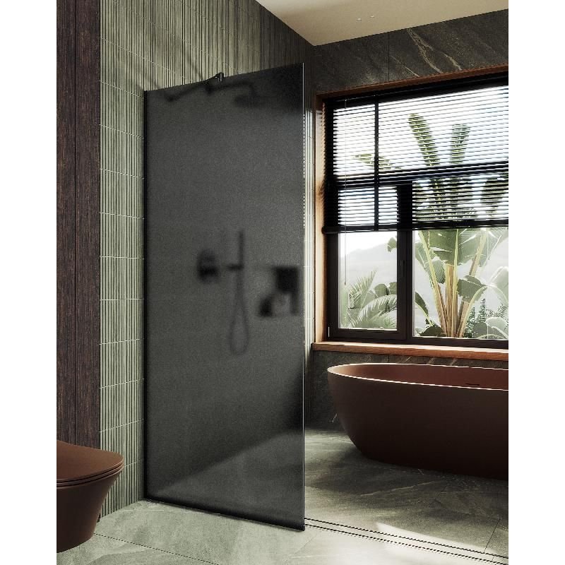 Душевая перегородка Maybahglass (Майбахгласс) в узком профиле 1950х890 мм, Стекло 8 мм Графит матовый MGD-694-6у