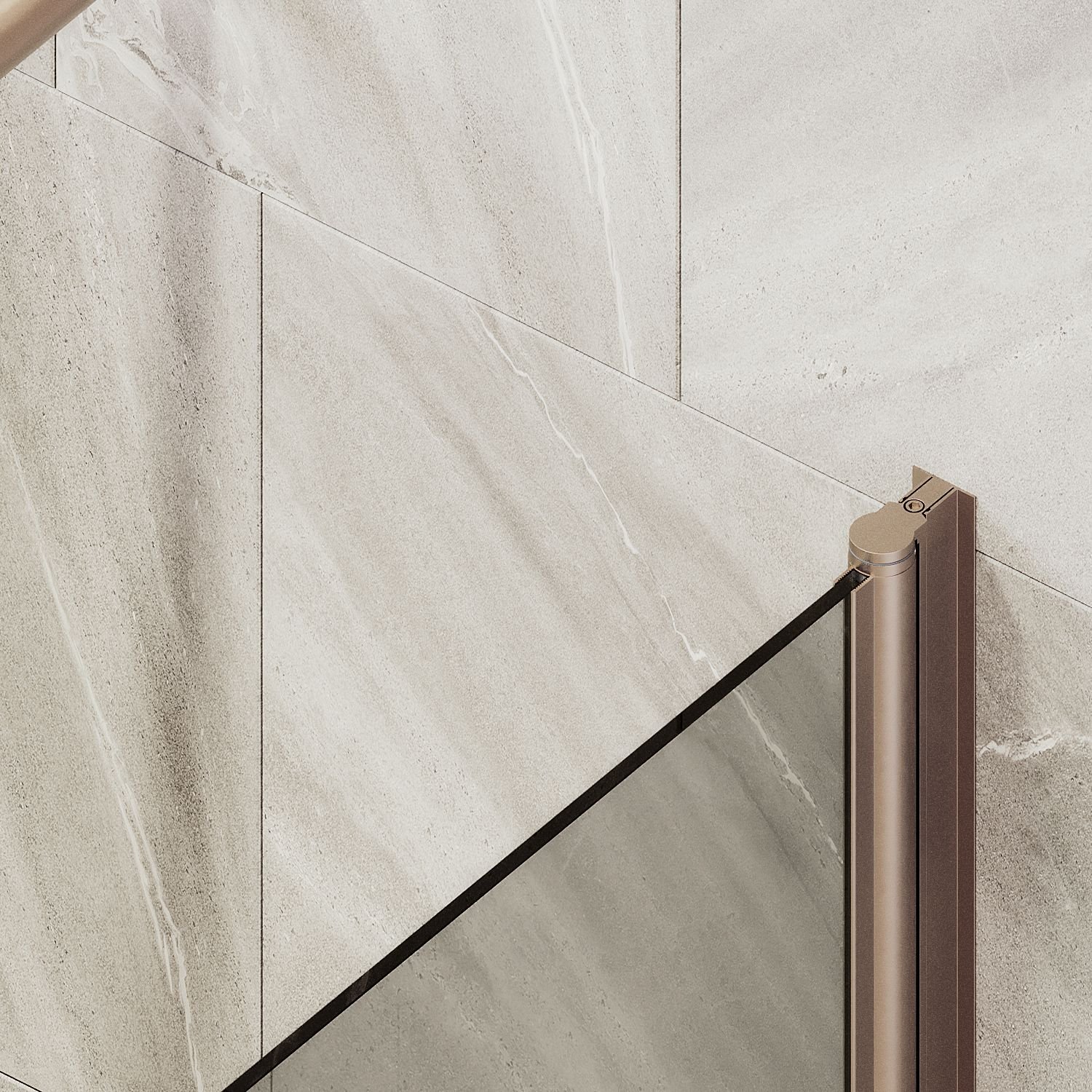 Шторка для ванны Maybahglass (Майбахгласс) поворотная на монопетле 1400х500 мм, стекло Бронза , профиль Бронза MGV-606-2