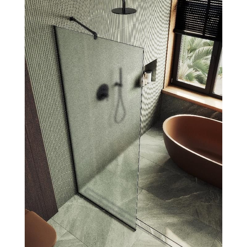 Душевая перегородка Maybahglass (Майбахгласс) в узком профиле 1950х890 мм, Стекло 8 мм Сатин MGD-690-6у