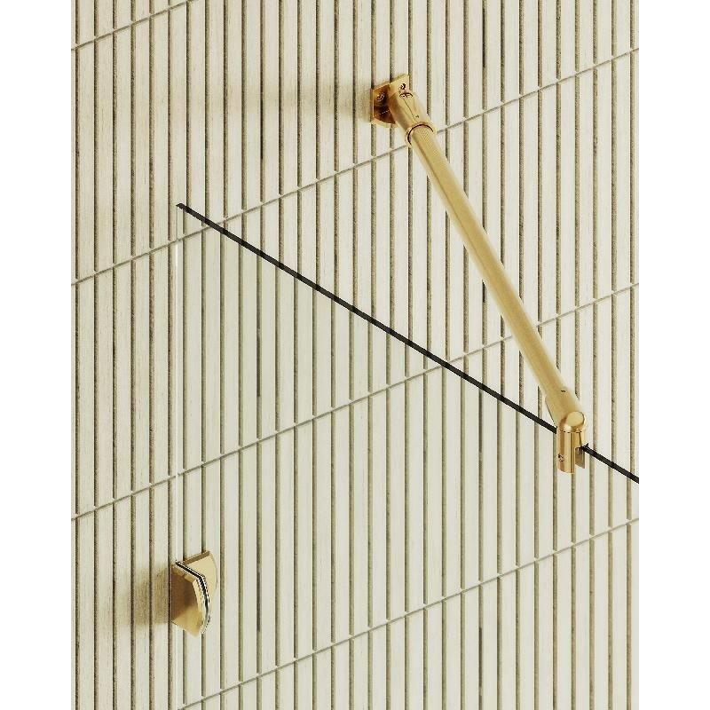 Душевая перегородка Maybahglass (Майбахгласс) коннектор стена-стекло 1950х890 мм, Стекло 8 мм Бесцветное MGD-260-3