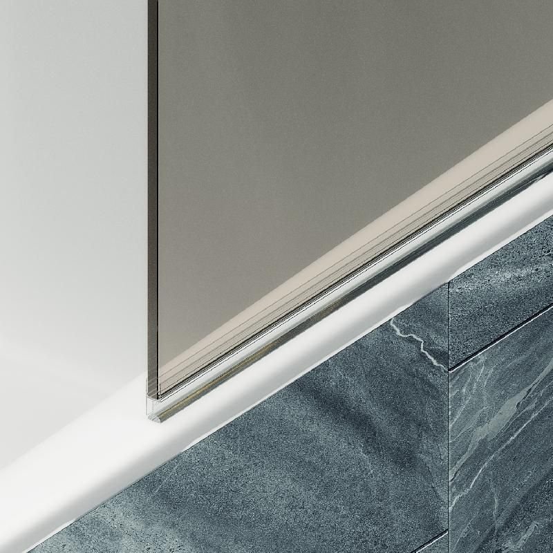 Шторка для ванны Maybahglass (Майбахгласс) поворотная на монопетле 1400х700 мм, стекло Бронза , профиль Золото MGV-616-3