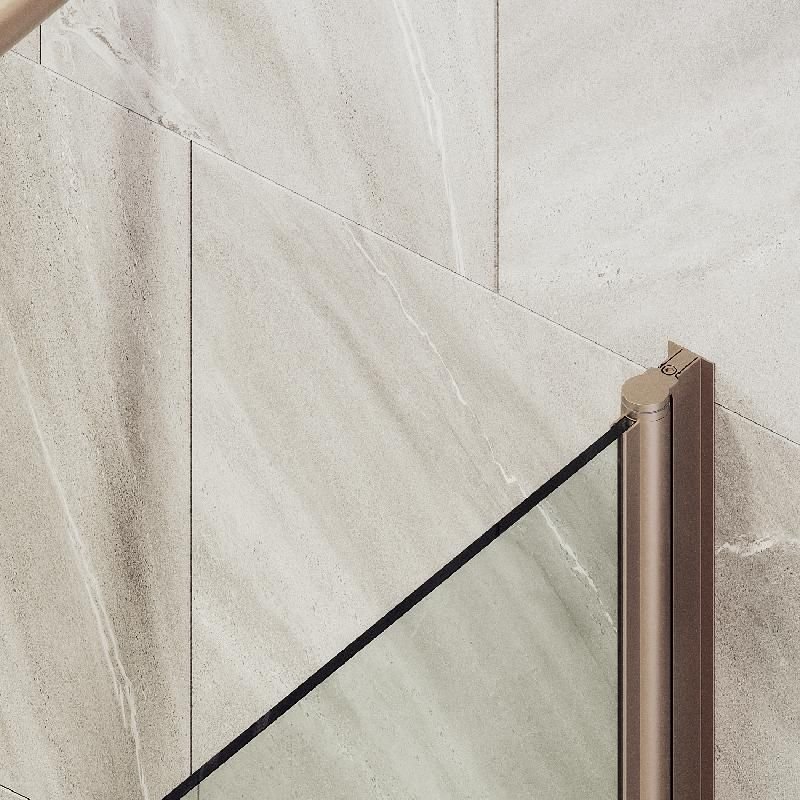 Шторка для ванны Maybahglass (Майбахгласс) поворотная на монопетле 1400х700 мм, стекло Бесцветное , профиль Бронза MGV-599-2