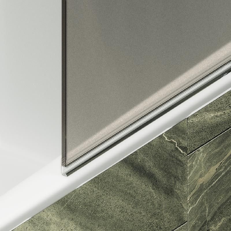 Шторка для ванны Maybahglass (Майбахгласс) поворотная на монопетле 1400х800 мм, стекло Бронза матовая , профиль Черный MGV-625-6