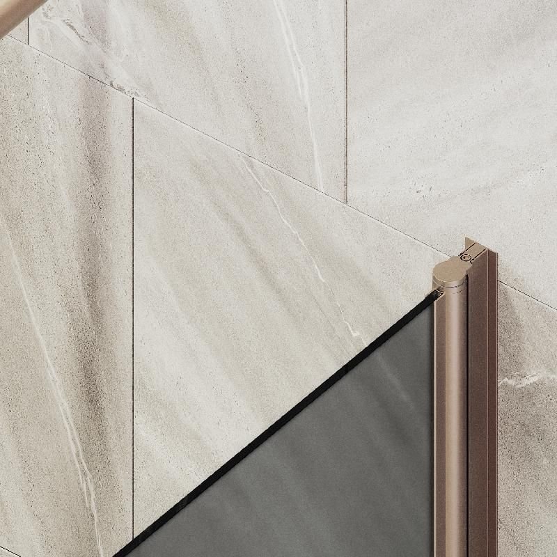 Шторка для ванны Maybahglass (Майбахгласс) поворотная на монопетле 1400х800 мм, стекло Графит матовый , профиль Бронза MGV-624-2