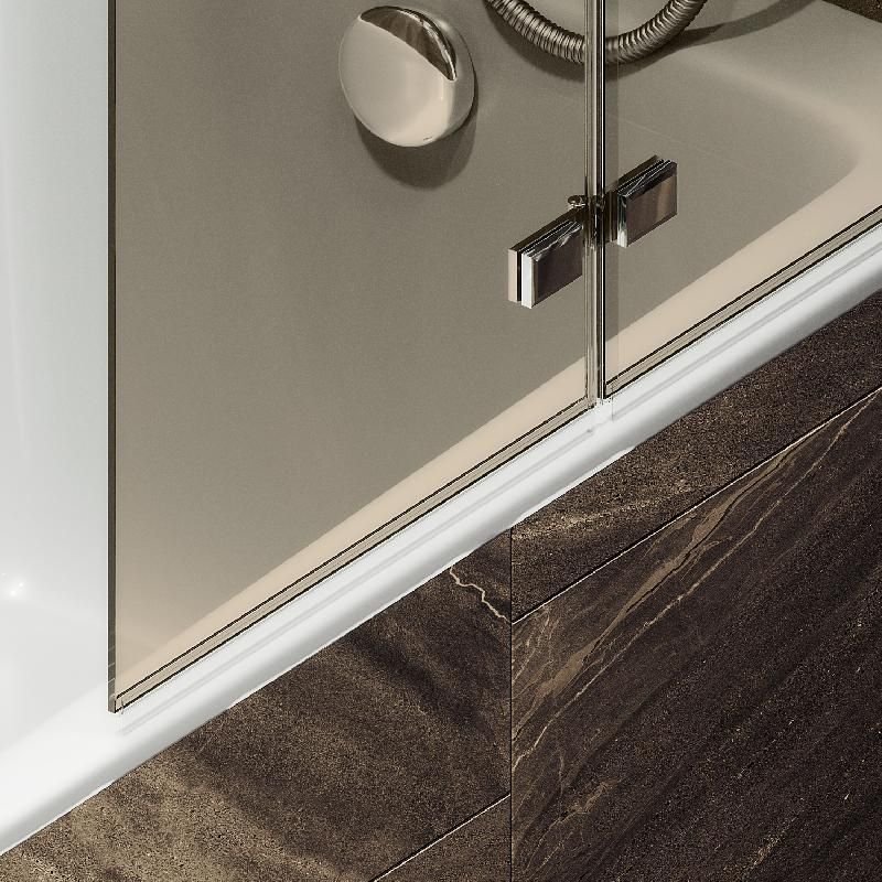 Шторка для ванны Maybahglass (Майбахгласс) складная 2 секции 1400х515 мм, Стекло 6 мм Бронза MGV-573-4