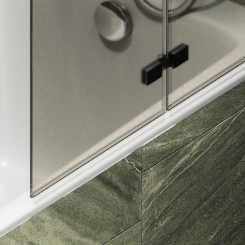 Шторка для ванны Maybahglass (Майбахгласс) складная 2 секции 1400х515 мм, Стекло 6 мм Бронза матовая MGV-575-3