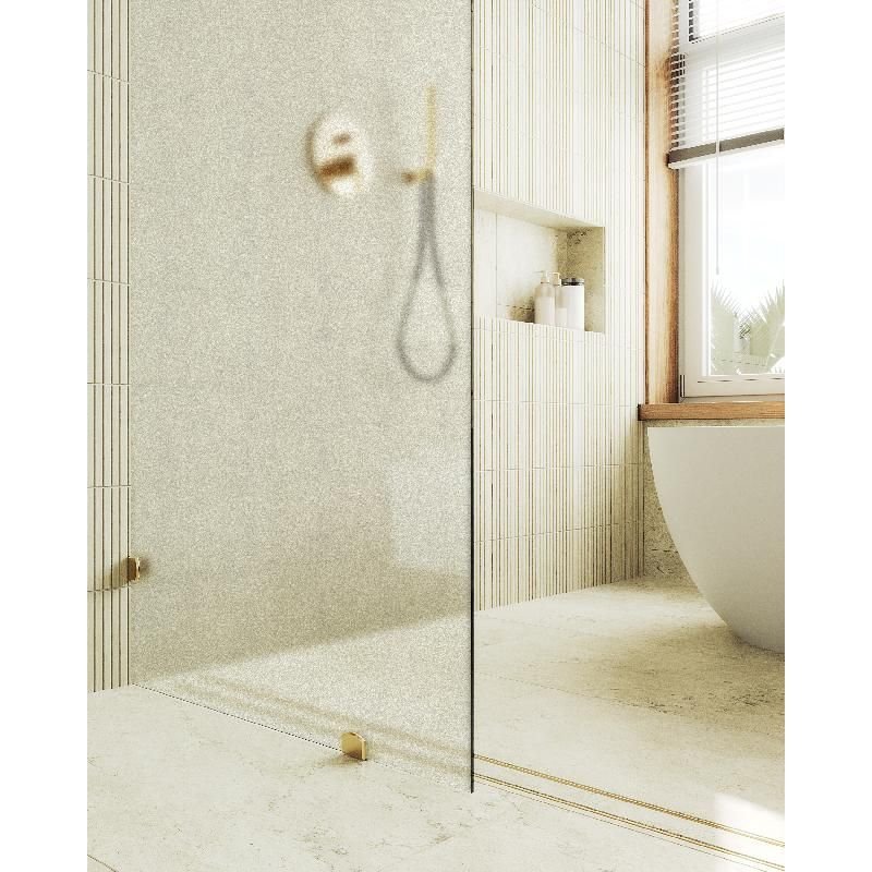 Душевая перегородка Maybahglass (Майбахгласс) коннектор стена-стекло 1950х890 мм, Стекло 8 мм Сатин MGD-269-3