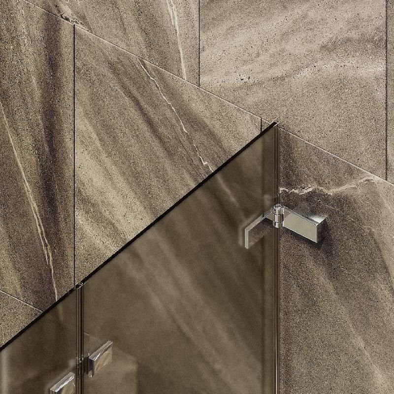 Шторка для ванны Maybahglass (Майбахгласс) складная 2 секции 1400х515 мм, Стекло 6 мм Бронза матовая MGV-575-4