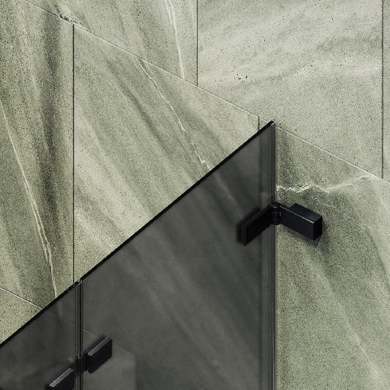 Шторка для ванны Maybahglass (Майбахгласс) складная 2 секции 1400х515 мм, Стекло 6 мм Графит матовый MGV-577-6