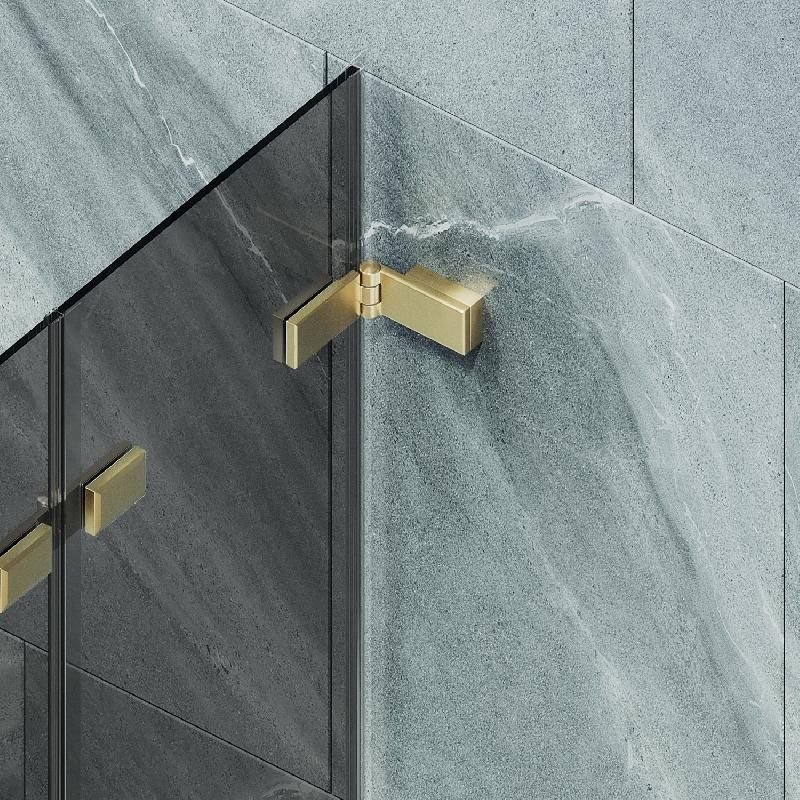 Шторка для ванны Maybahglass (Майбахгласс) складная 3 секции 1400х750 мм, Стекло 6 мм Графит MGV-583-3