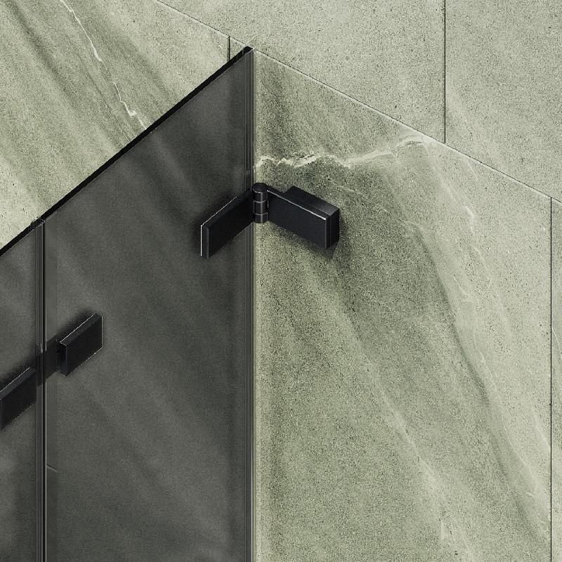 Шторка для ванны Maybahglass (Майбахгласс) складная 3 секции 1400х750 мм, Стекло 6 мм Графит матовый MGV-582-6