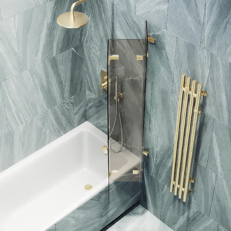 Шторка для ванны Maybahglass (Майбахгласс) складная 3 секции 1400х750 мм, Стекло 6 мм Бронза MGV-580-3