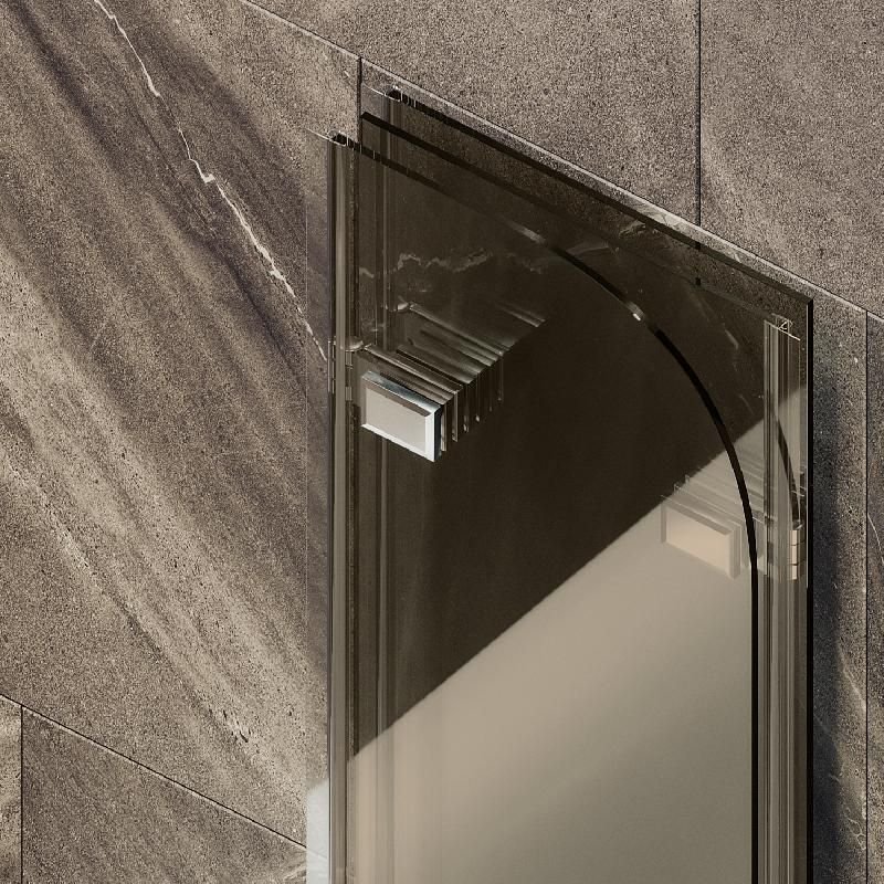 Шторка для ванны Maybahglass (Майбахгласс) складная 3 секции 1400х750 мм, Стекло 6 мм Бронза MGV-580-4