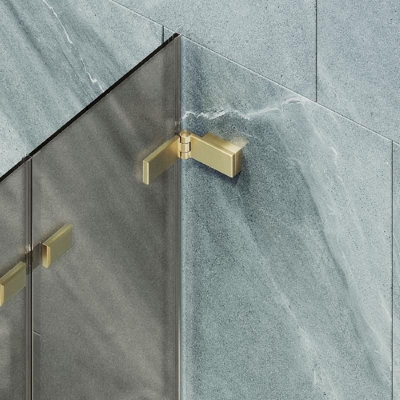 Шторка для ванны Maybahglass (Майбахгласс) складная 3 секции 1400х750 мм, Стекло 6 мм Бронза матовая MGV-579-3