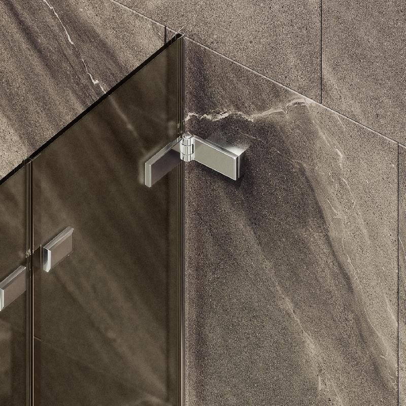 Шторка для ванны Maybahglass (Майбахгласс) складная 3 секции 1400х750 мм, Стекло 6 мм Бронза матовая MGV-579-4