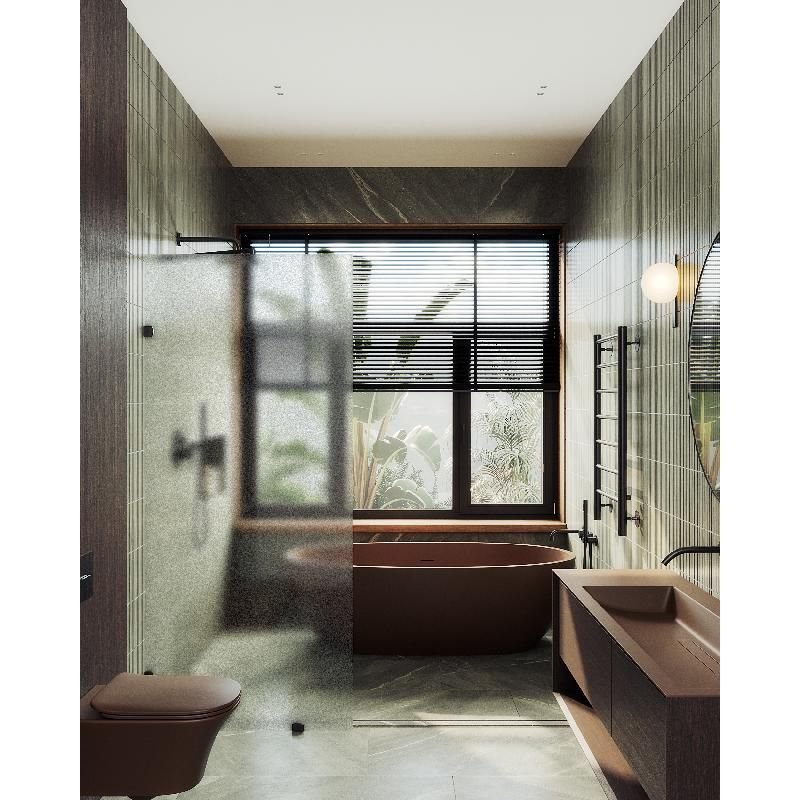 Душевая перегородка Maybahglass (Майбахгласс) коннектор стена-стекло 1950х890 мм, Стекло 8 мм Сатин MGD-269-6