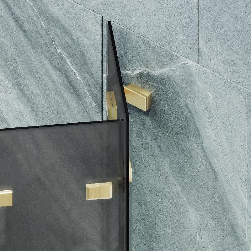 Шторка для ванны Maybahglass (Майбахгласс) складная 4 секции 1400х980 мм, Стекло 6 мм Графит матовый MGV-589-3