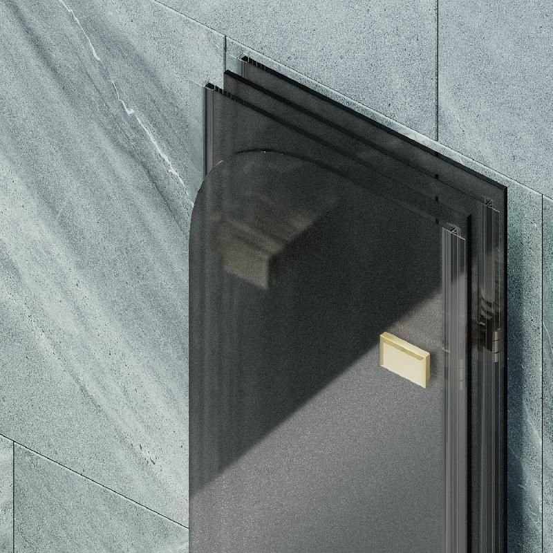 Шторка для ванны Maybahglass (Майбахгласс) складная 4 секции 1400х980 мм, Стекло 6 мм Графит матовый MGV-589-3