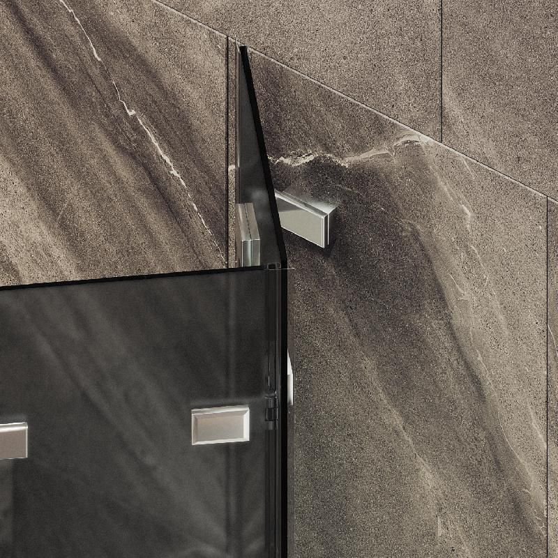 Шторка для ванны Maybahglass (Майбахгласс) складная 4 секции 1400х980 мм, Стекло 6 мм Графит матовый MGV-589-4