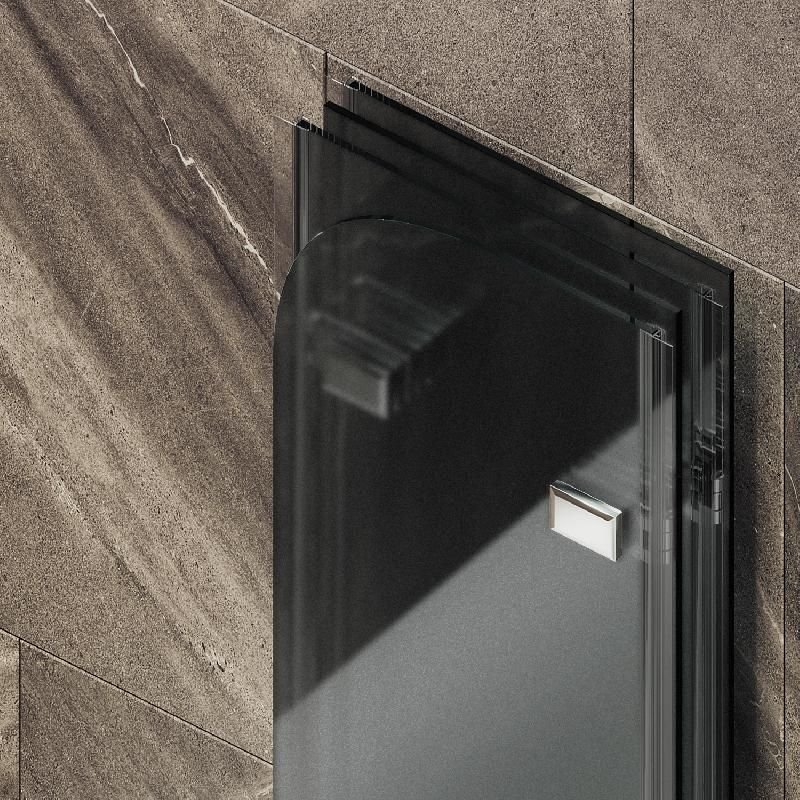 Шторка для ванны Maybahglass (Майбахгласс) складная 4 секции 1400х980 мм, Стекло 6 мм Графит матовый MGV-589-4