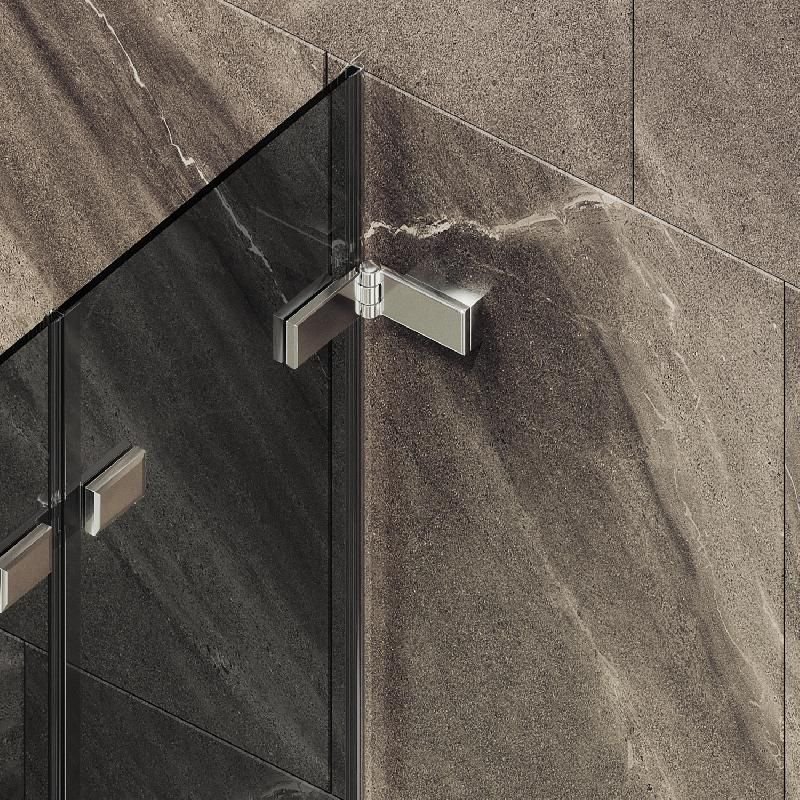 Шторка для ванны Maybahglass (Майбахгласс) складная 4 секции 1400х980 мм, Стекло 6 мм Графит MGV-588-4