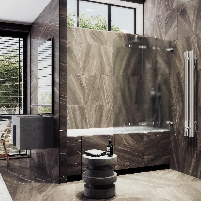 Шторка для ванны Maybahglass (Майбахгласс) складная 4 секции 1400х980 мм, Стекло 6 мм Сатин MGV-587-4