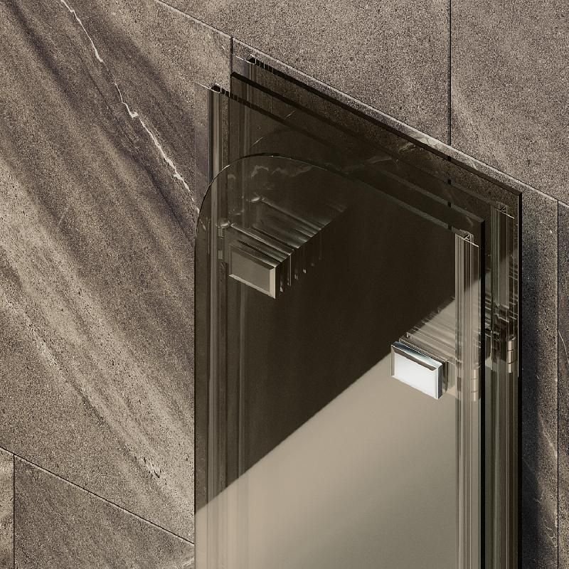 Шторка для ванны Maybahglass (Майбахгласс) складная 4 секции 1400х980 мм, Стекло 6 мм Бронза MGV-585-4