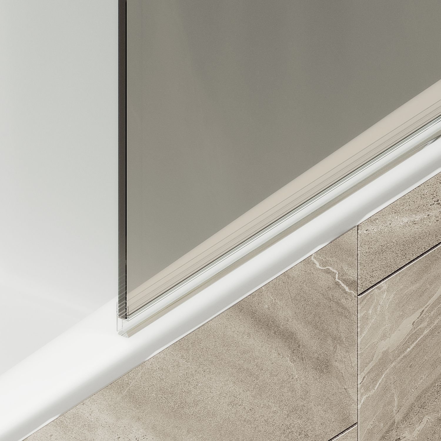 Шторка душевая Maybahglass (Майбахгласс) поворотная на монопетле 1400х700 мм, стекло 6 мм Бронза +Полотенцедержатель MGV-783-2