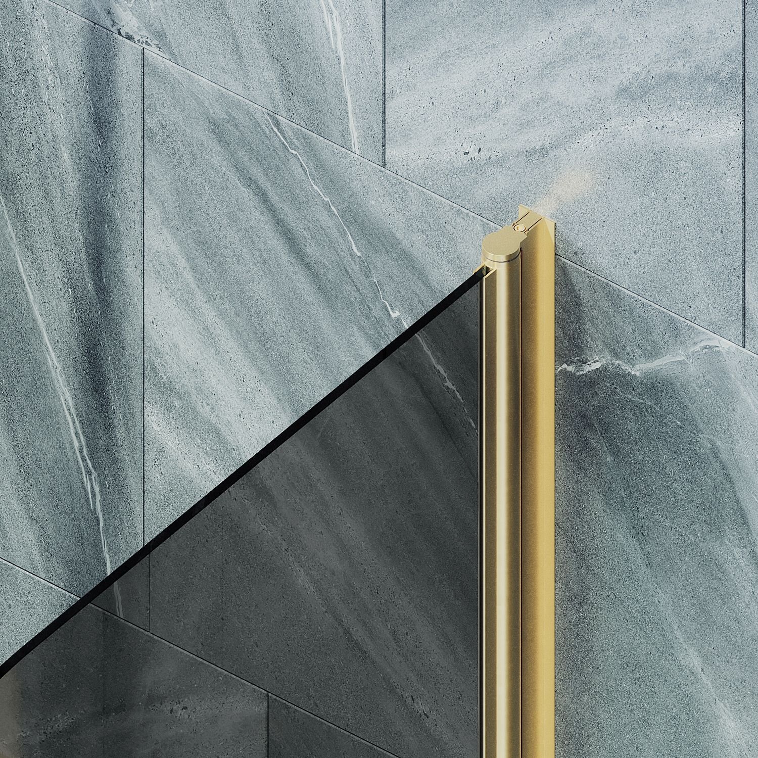 Шторка душевая Maybahglass (Майбахгласс) поворотная на монопетле 1400х700 мм, стекло 6 мм Графит +Полотенцедержатель MGV-785-3