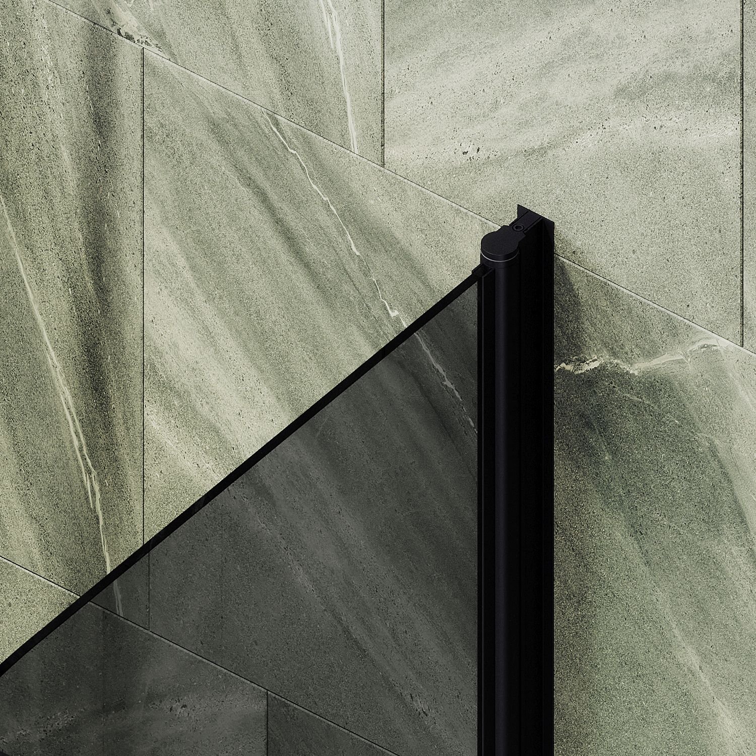 Шторка душевая Maybahglass (Майбахгласс) поворотная на монопетле 1400х700 мм, стекло 6 мм Графит +Полотенцедержатель MGV-785-6