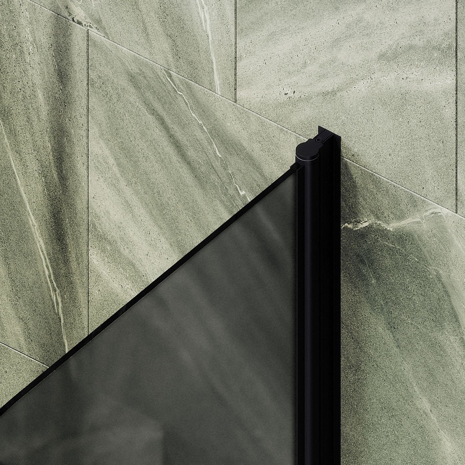 Шторка душевая Maybahglass (Майбахгласс) поворотная на монопетле 1400х800 мм, стекло 6 мм Графит матовый +Полотенцедержатель MGV-792-6