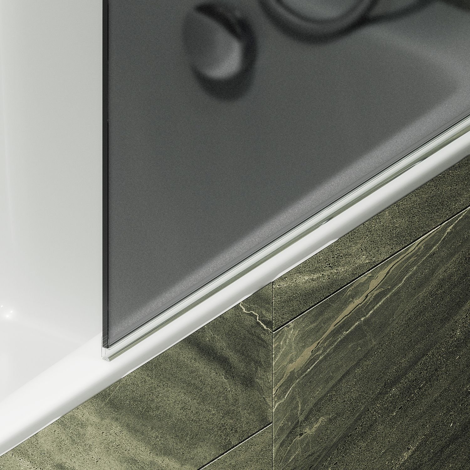 Шторка душевая Maybahglass (Майбахгласс) поворотная на монопетле 1400х800 мм, стекло 6 мм Графит матовый +Полотенцедержатель MGV-792-6