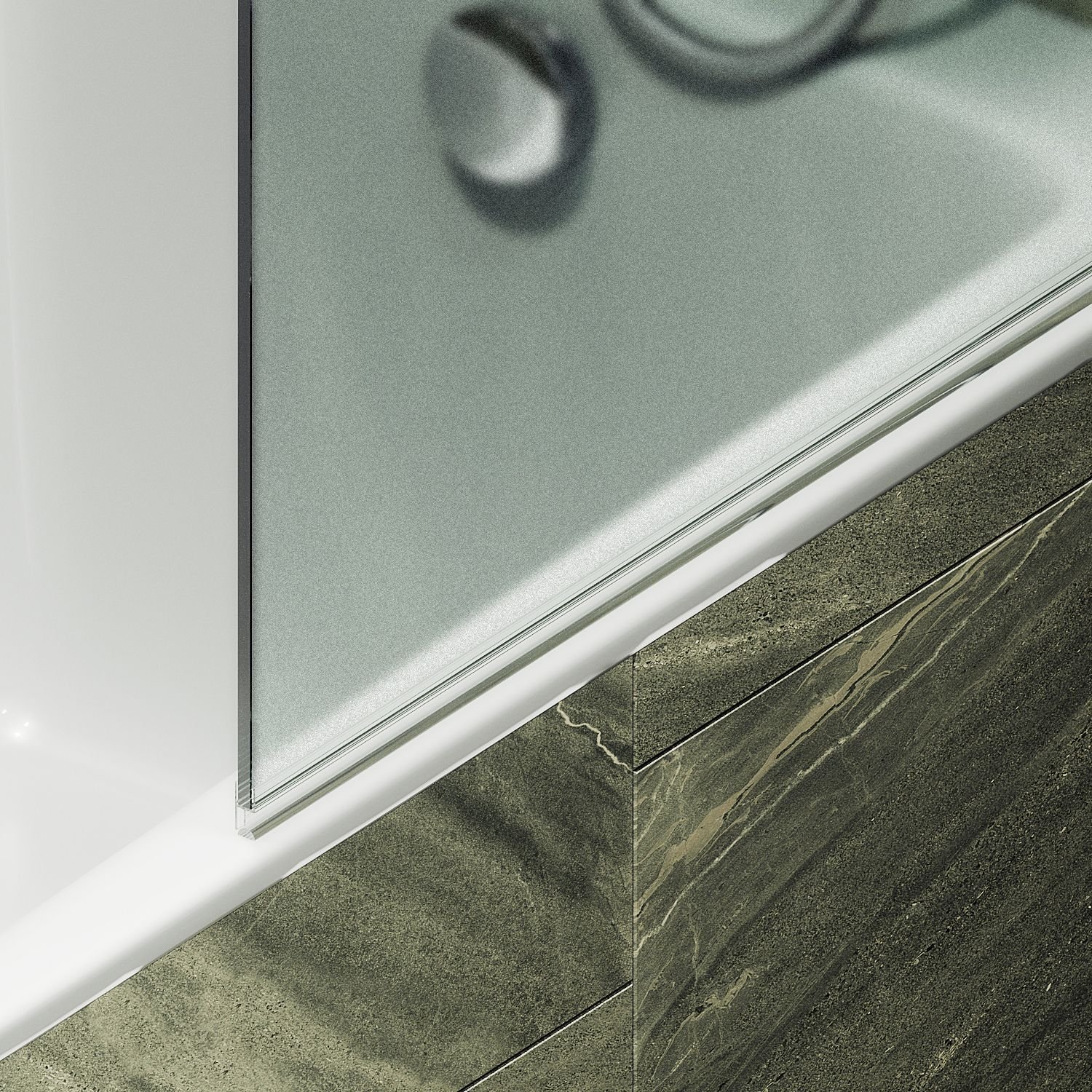 Шторка душевая Maybahglass (Майбахгласс) поворотная на монопетле 1400х800 мм, стекло 6 мм Сатин +Полотенцедержатель MGV-793-6