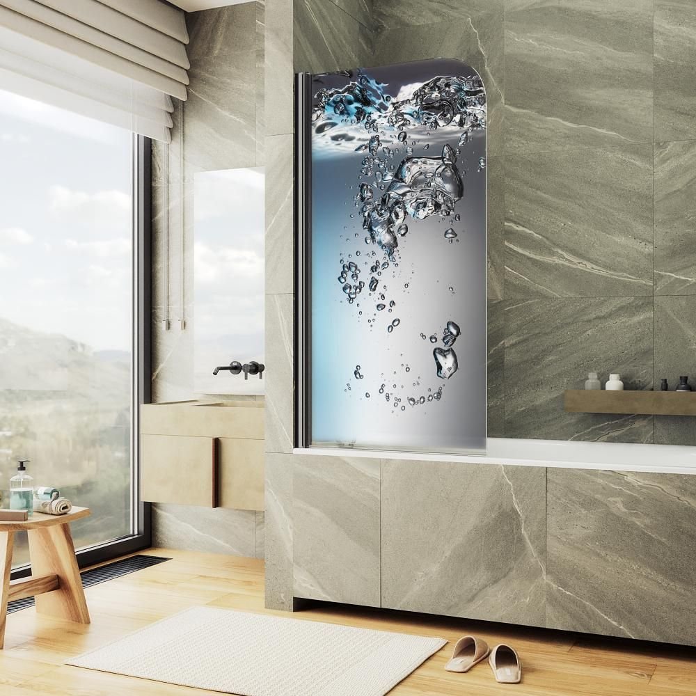 Шторка душевая Maybahglass (Майбахгласс) поворотная ФП010 1400х600 мм, стекло 6 мм MGV-928-ФП010-6