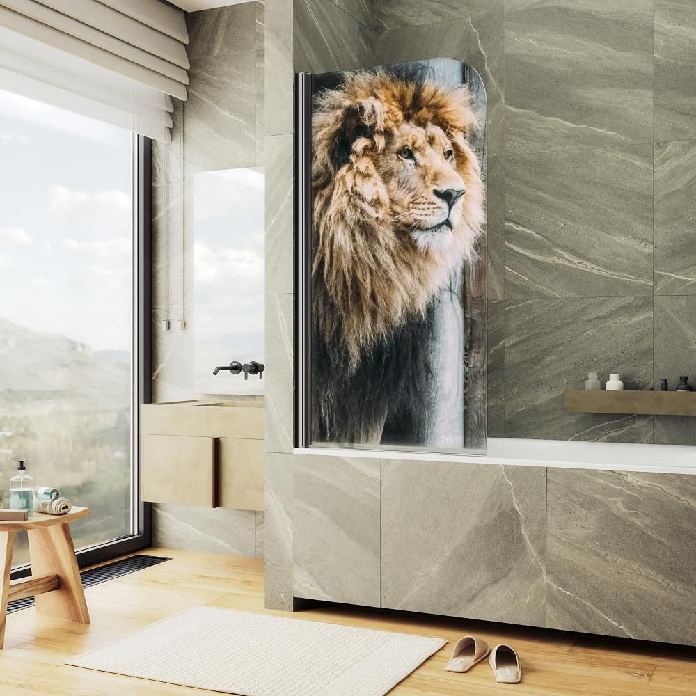 Шторка душевая Maybahglass (Майбахгласс) поворотная ФП001 1400х700 мм, стекло 6 мм MGV-929-ФП001-6