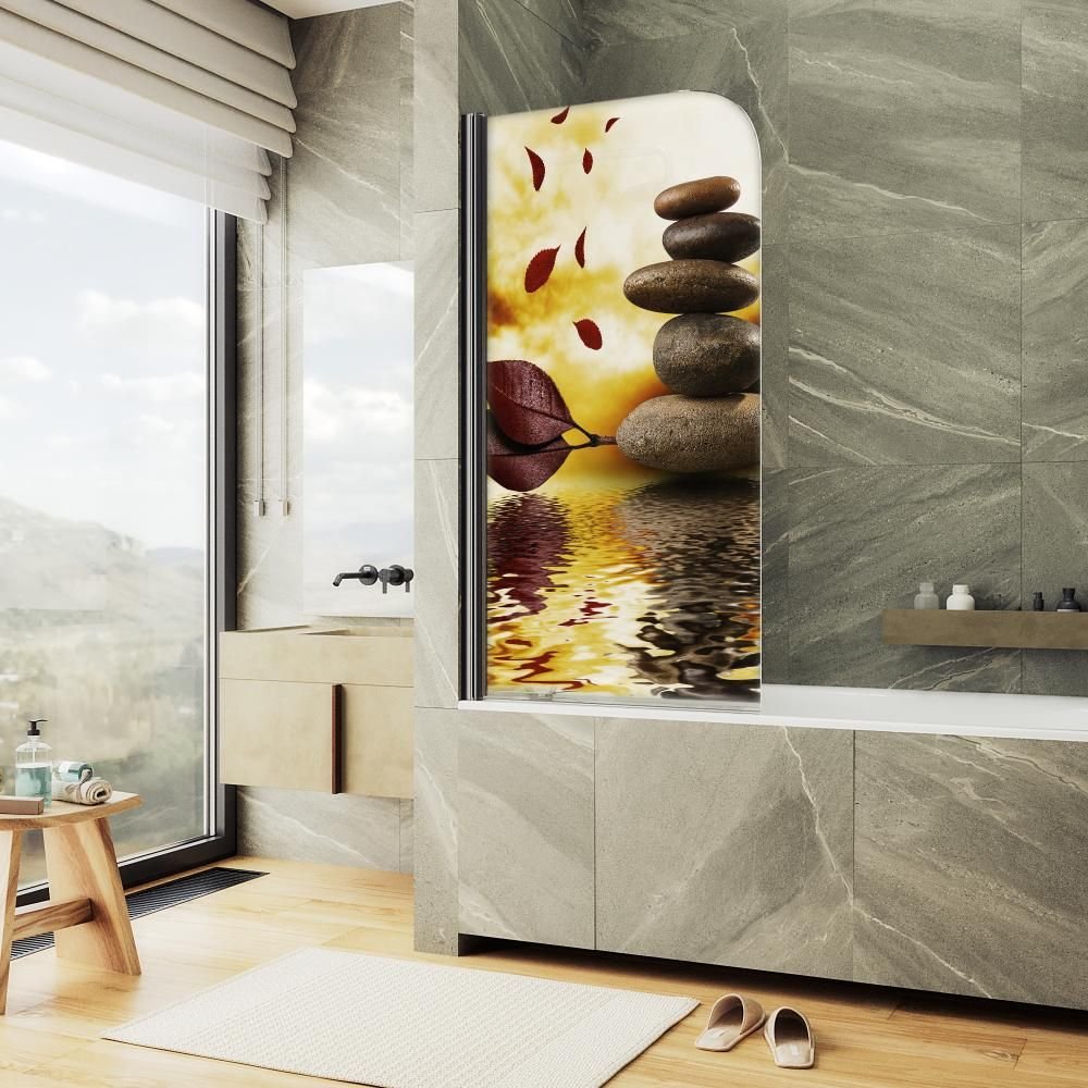 Шторка душевая Maybahglass (Майбахгласс) поворотная ФП008 1400х700 мм, стекло 6 мм MGV-929-ФП008-6