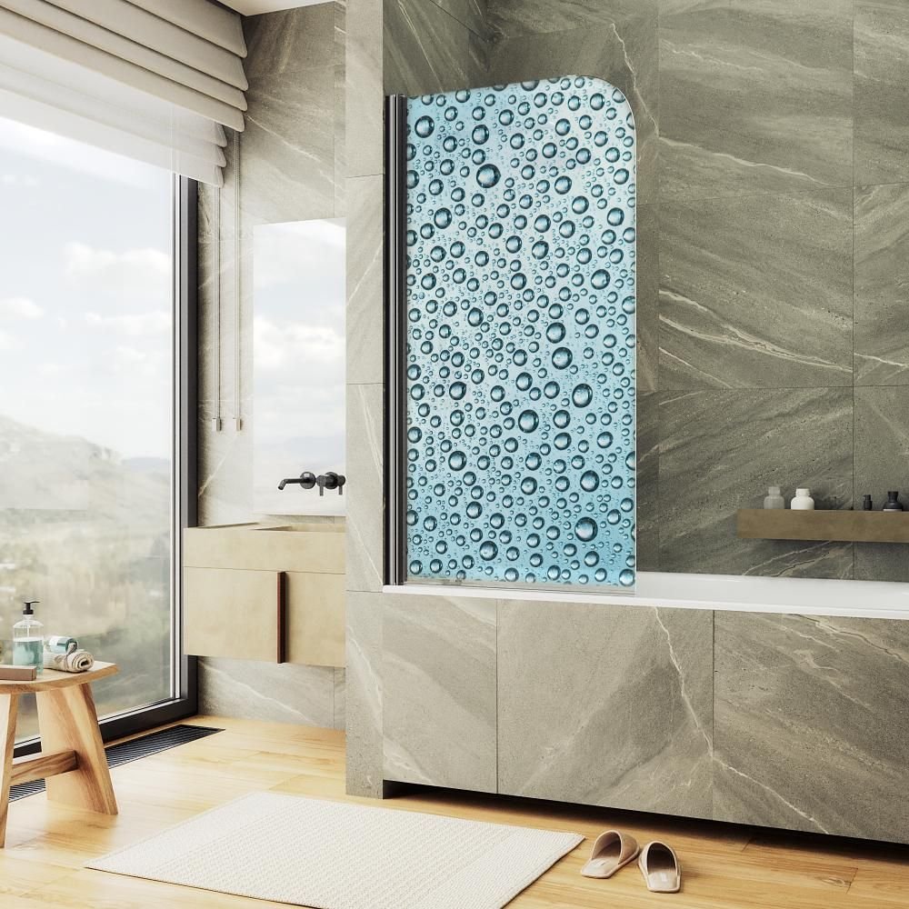 Шторка душевая Maybahglass (Майбахгласс) поворотная ФП011 1400х700 мм, стекло 6 мм MGV-929-ФП011-6