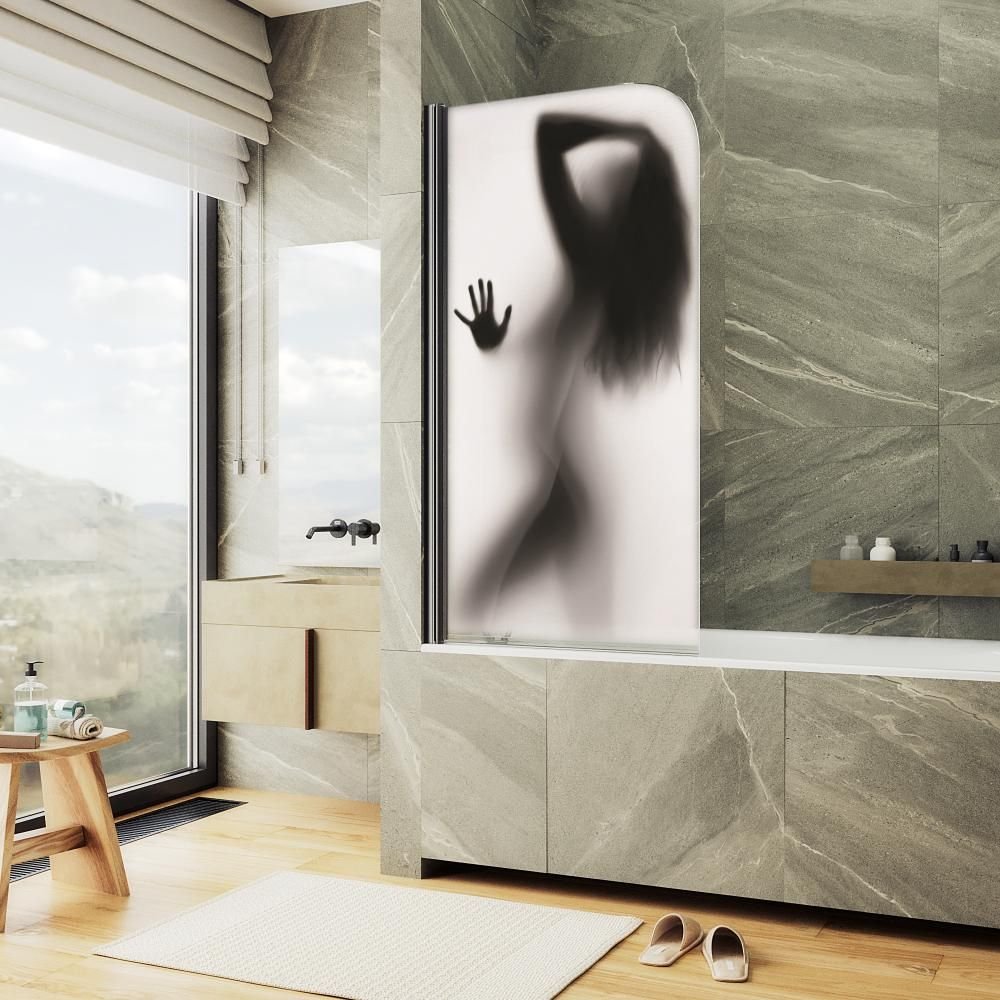 Шторка душевая Maybahglass (Майбахгласс) поворотная ФП015 1400х800 мм, стекло 6 мм MGV-930-ФП015-6