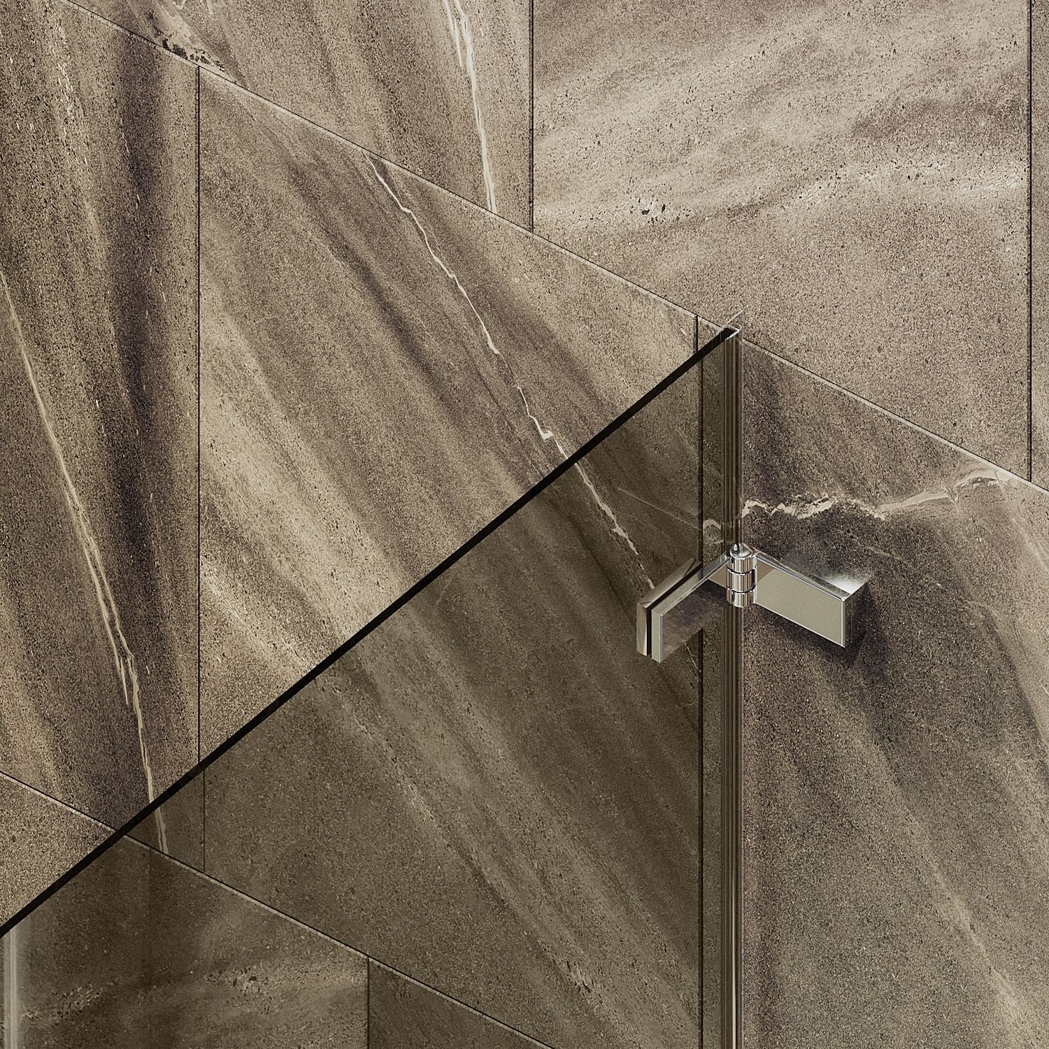 Шторка душевая Maybahglass (Майбахгласс) поворотная на петлях 1400х405 мм, стекло 6 мм Бронза MGV-646-4