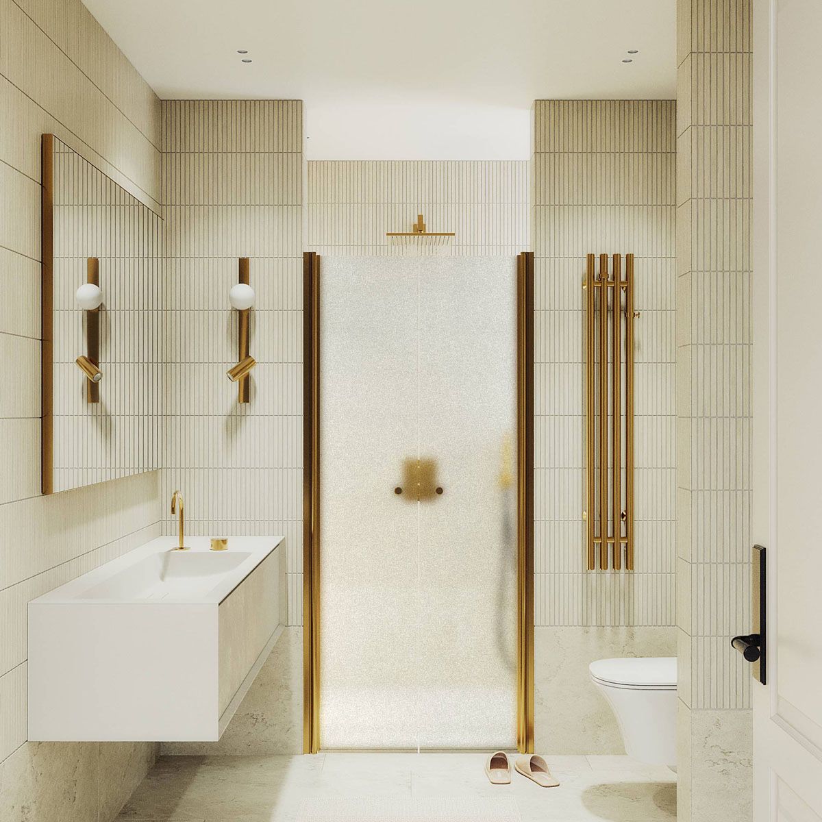 Душевая дверь двустворчатая на монопетлях Maybahglass (Майбахгласс) 1980х800 мм, стекло 6 мм Сатин MGD-435-3