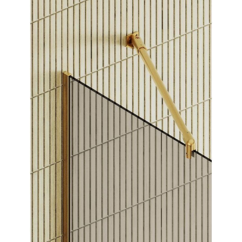 Душевая перегородка Maybahglass (Майбахгласс) в узком профиле 1950х890 мм, Стекло 8 мм Бронза +Полотенцедержатель MGD-733-3у